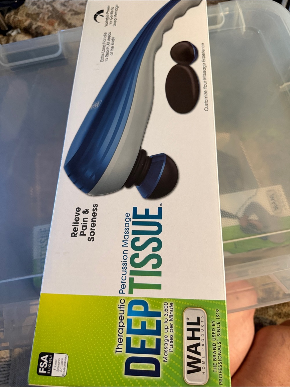 Wahl Deep Tissue Percussion Massager - Blue and White